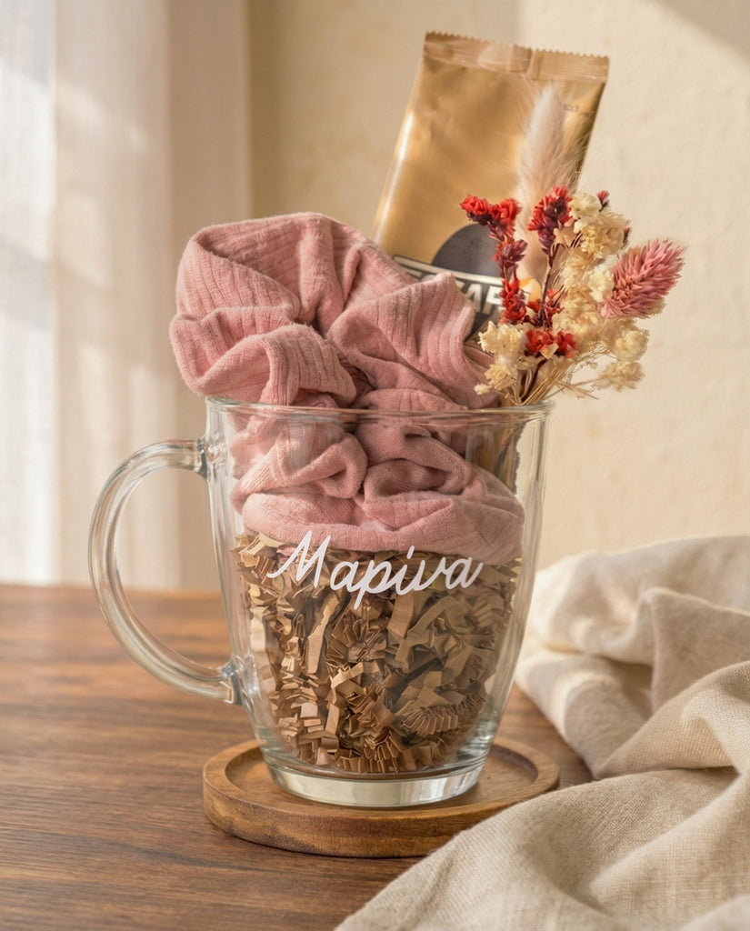 Name - Clear Glass Mug Set - GOTShirts