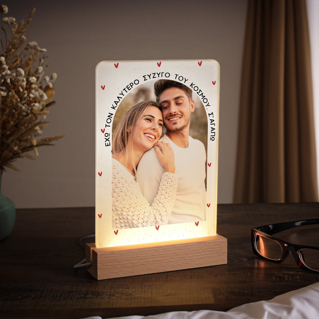 Hearts And Dots - Night Light Frame - GOTShirts