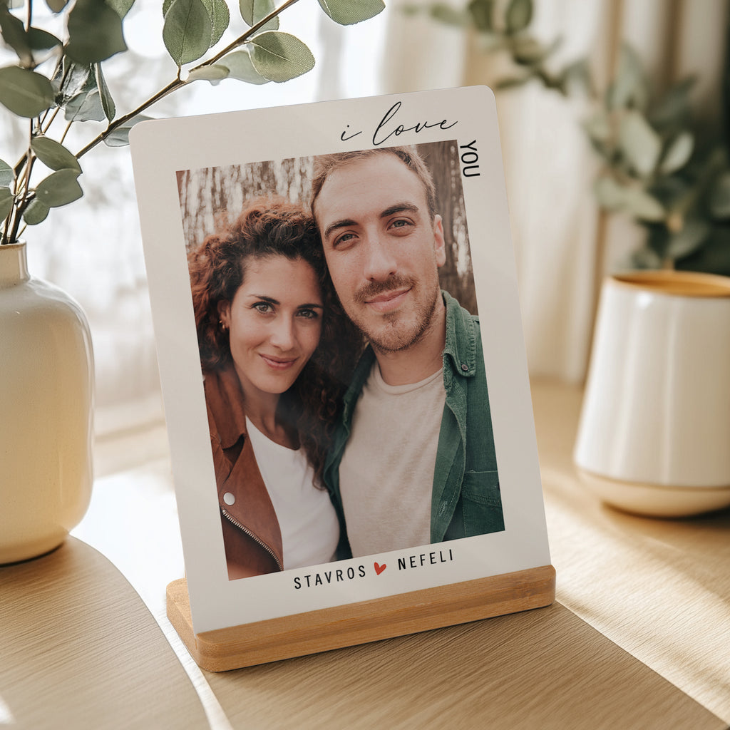 I Love You - Bamboo Stand Frame - GOTShirts