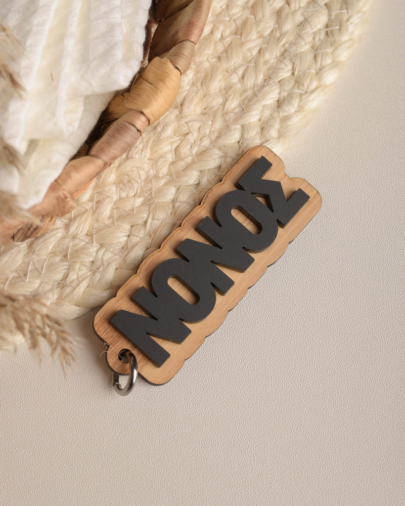 "ΝΟΝΟΣ" Wooden Plexi Keyring - GOTShirts