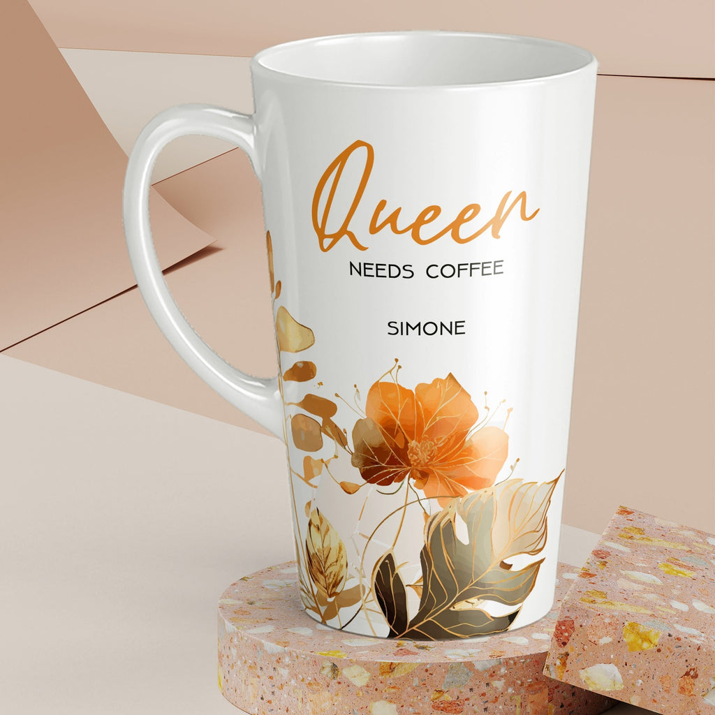 Queen Needs Coffee - Tall Latte Mug - GOTShirts