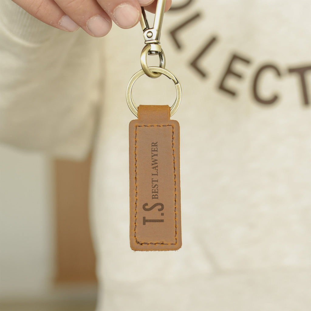 Best Lawyer - Engraved Leather Keyring - GOTShirts