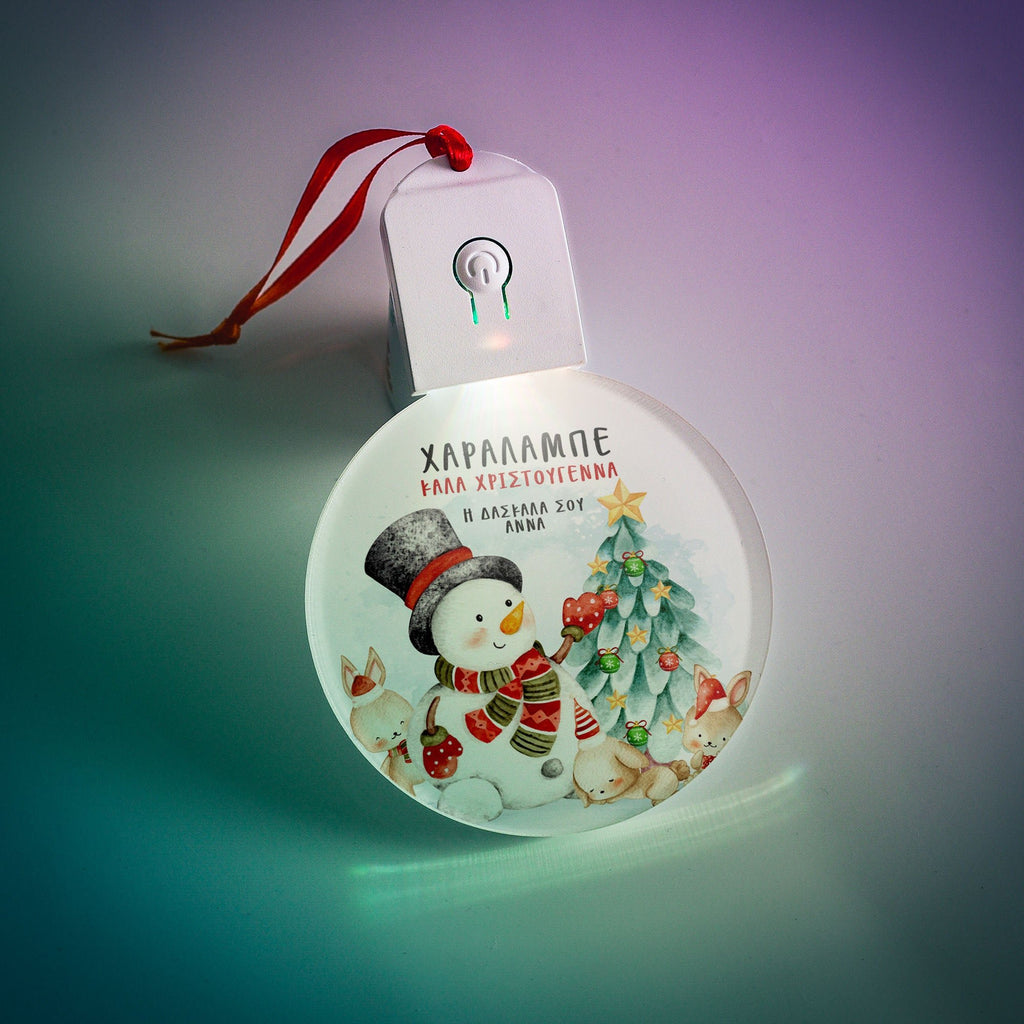 Snowman - Led Light Ornament - GOTShirts