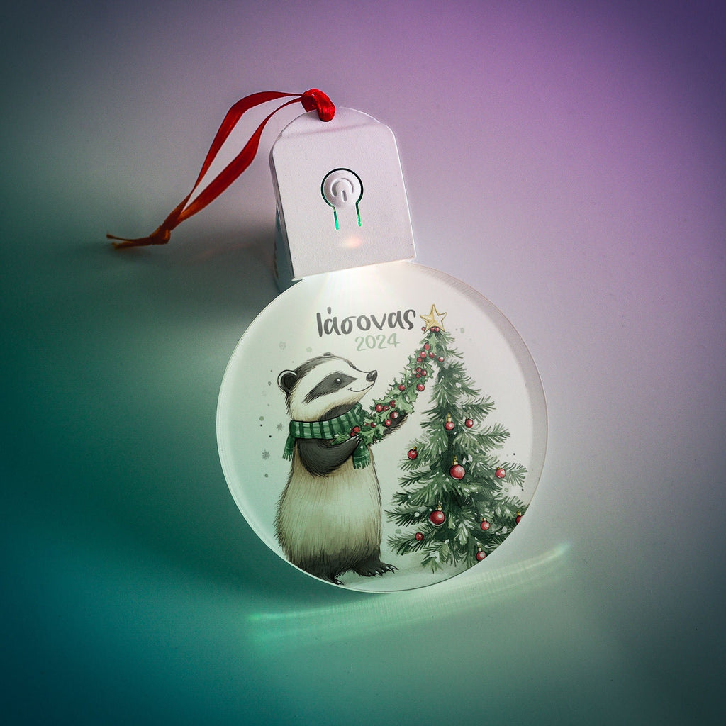 Christmas Racoon - Led Light Ornament - GOTShirts