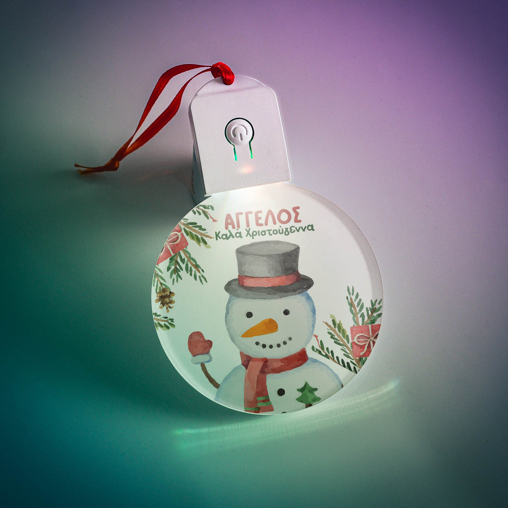 Snowman - Led Light Ornament - GOTShirts