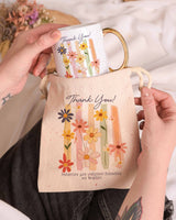 Bright Flowers - Gold Handle Mug & Linen Pouch Set - GOTShirts