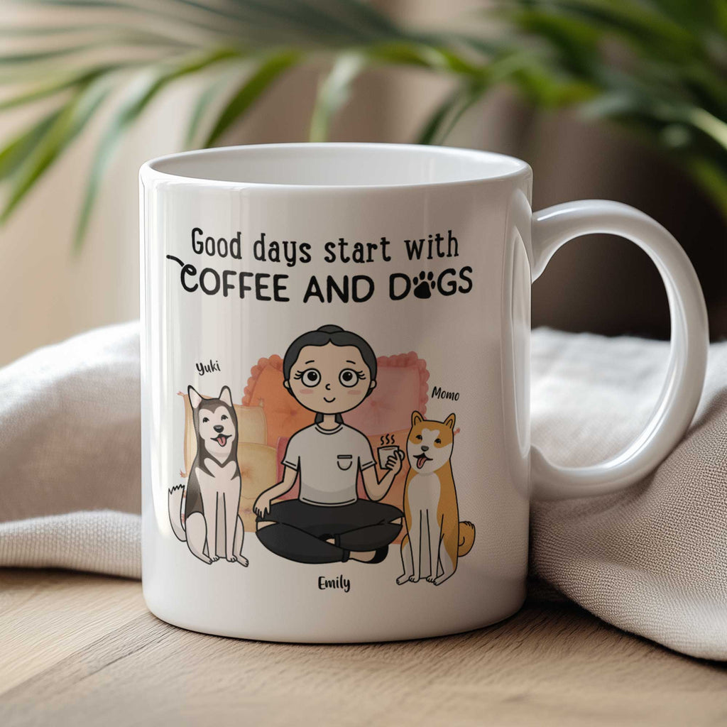 Coffee And Dogs - Ceramic Mug 330ml - GOTShirts