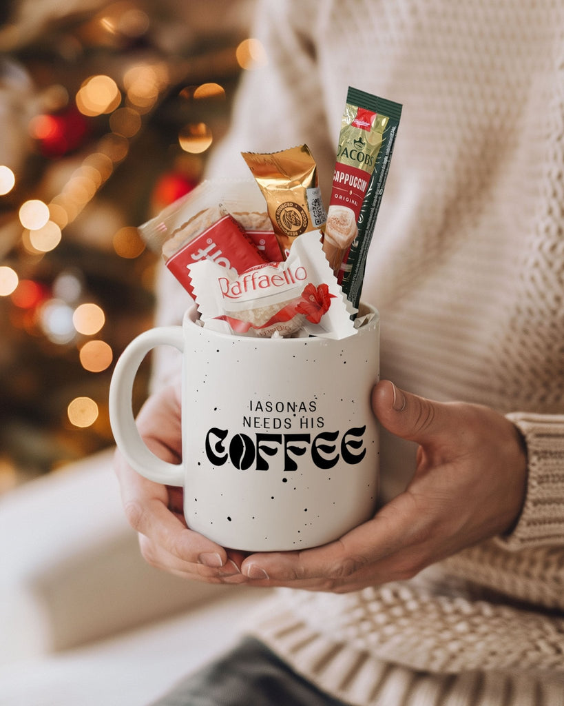 He Needs Coffee - Ceramic Mug Coffee Gift Set - GOTShirts