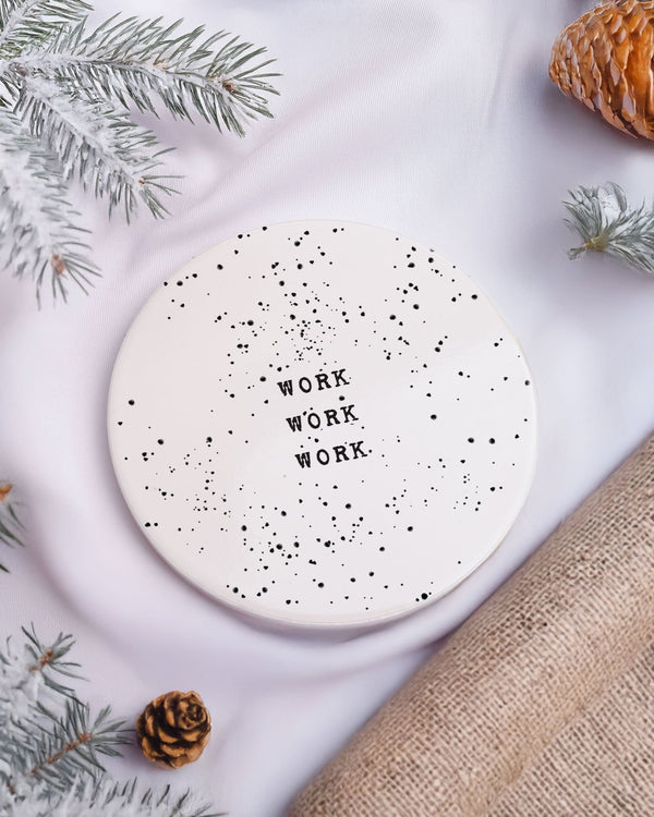 Work Work Work Blue - Ceramic Mug 11oz & Coaster Gift Box - GOTShirts