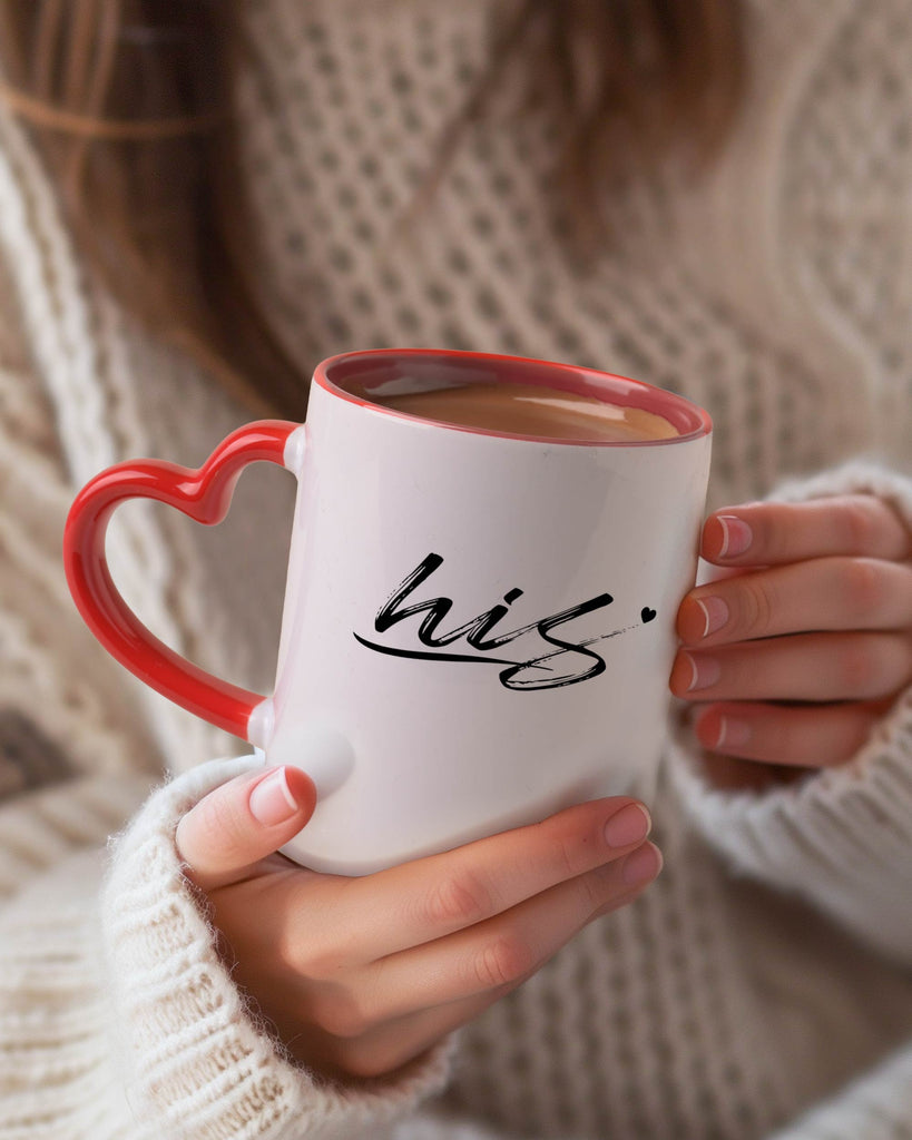 His - Heart Handle Mug - GOTShirts