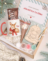 Deer With Scarf - Mug & Paintings Gift Box - GOTShirts