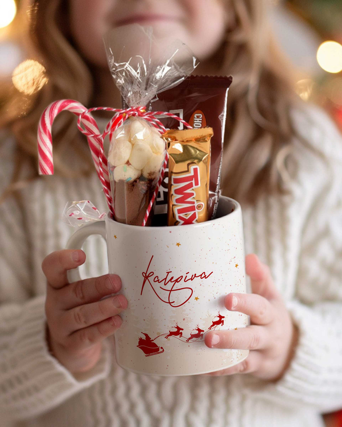 Christmas Ride Red - Ceramic Mug Hot Chocolate Gift Set - GOTShirts