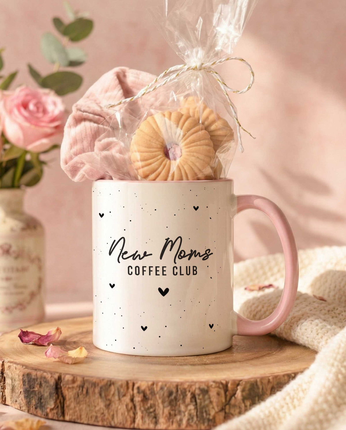 New Moms Club - Pink Mug Gift Set - GOTShirts