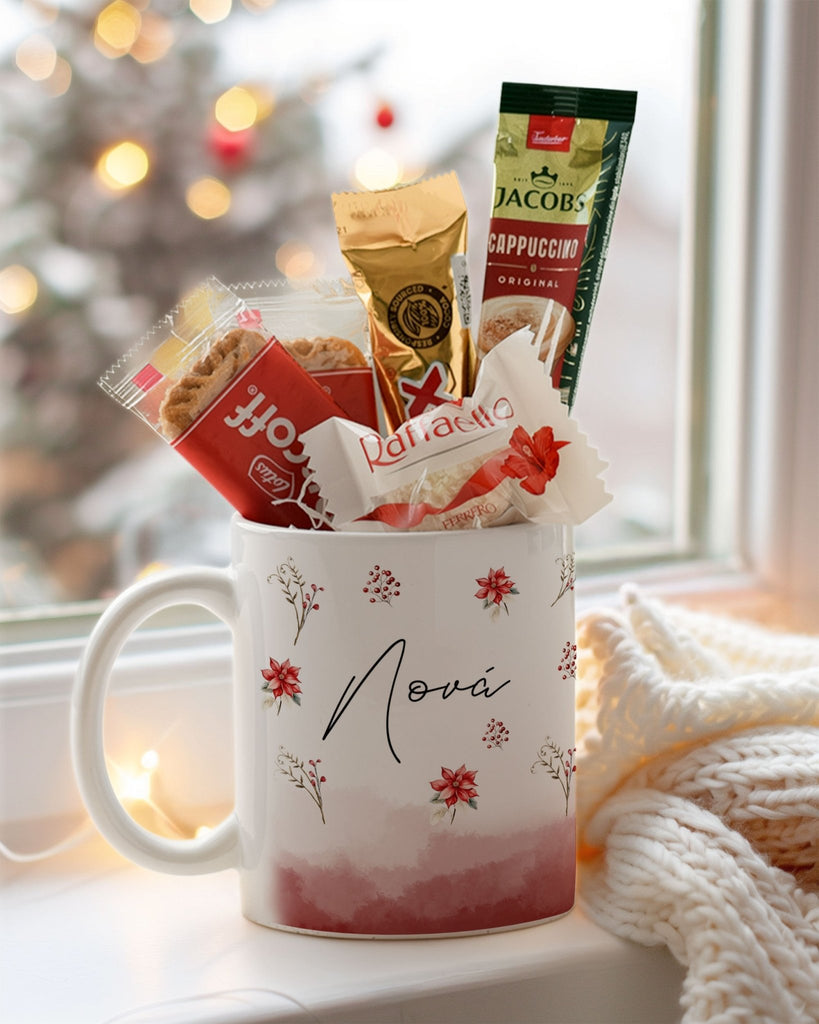 Red Pattern Godmother - Ceramic Mug Coffee Gift Set - GOTShirts