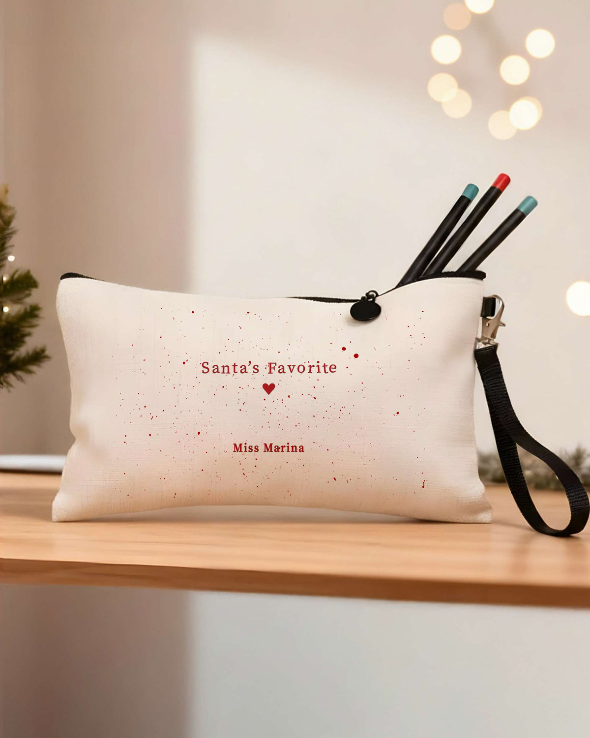 Santa's Favorite - Linen Pencil Case Gift Box - GOTShirts