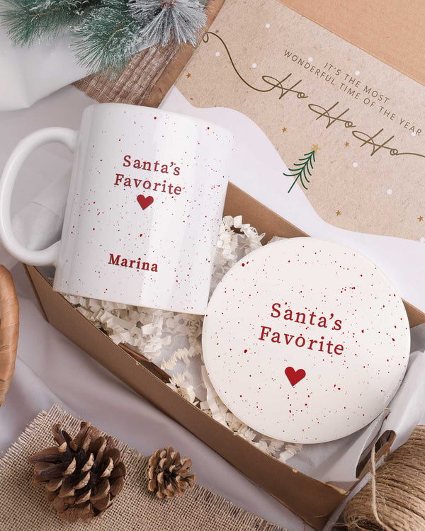 Santa's Favorite - Ceramic Mug 11oz & Coaster Gift Box - GOTShirts