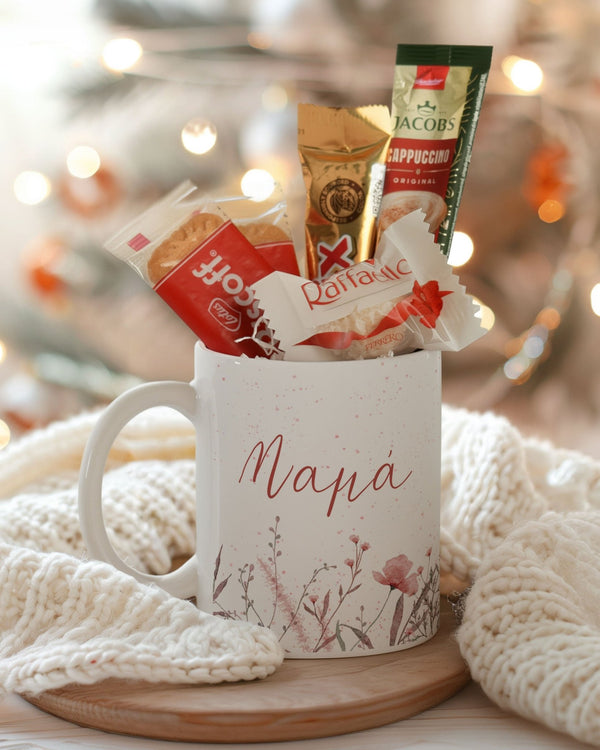 Pink Flowers - Ceramic Mug Coffee Gift Set - GOTShirts