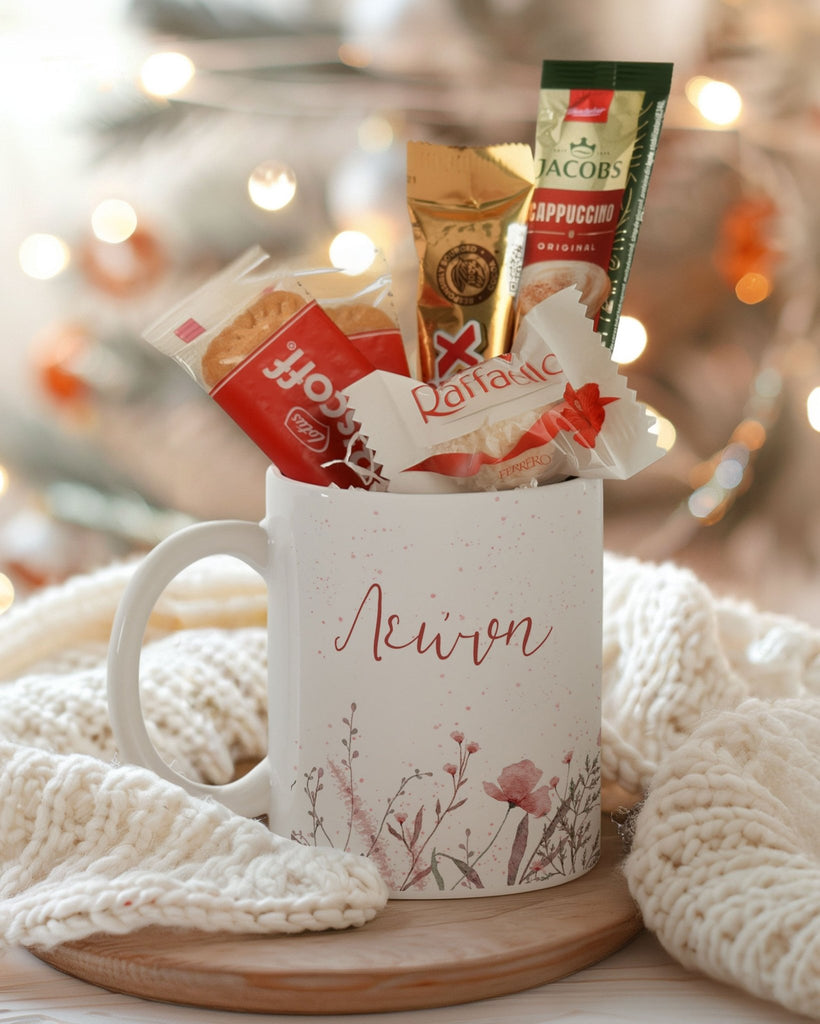 Pink Flowers - Ceramic Mug Coffee Gift Set - GOTShirts