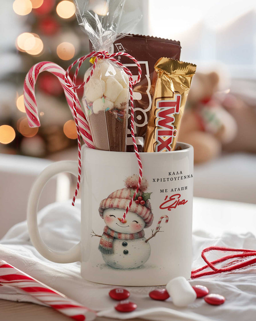 Snowman - Ceramic Mug Hot Chocolate Gift Set - GOTShirts
