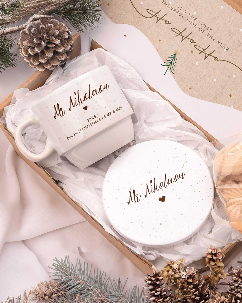 Our First Christmas, Mr - Coffee Mug & Coaster Set - GOTShirts