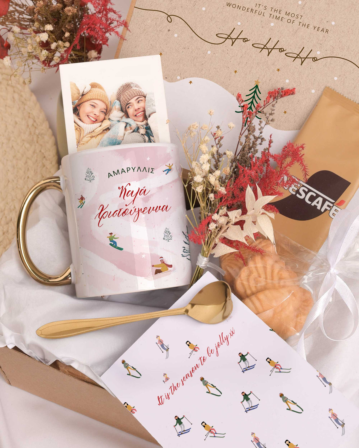 Pink Skiers - Secret Santa Gold Gift Box - GOTShirts
