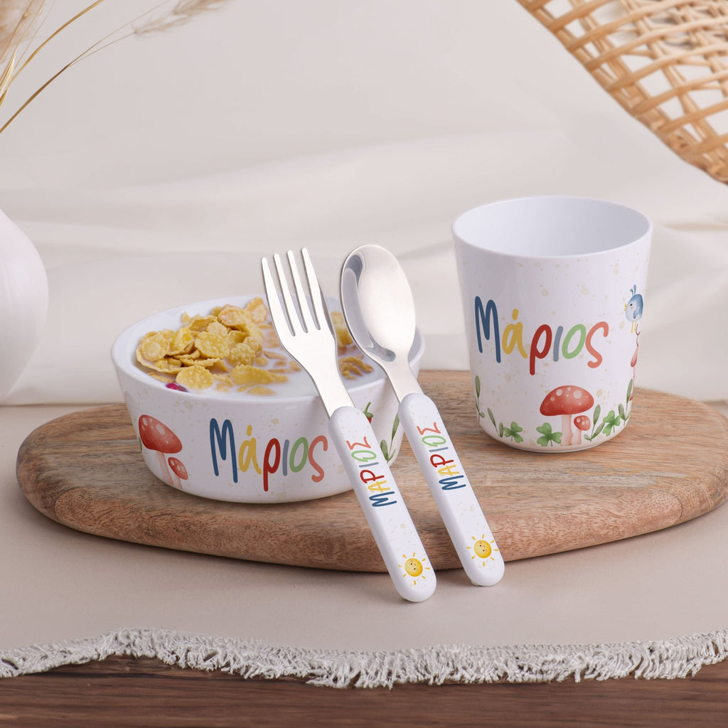 Little Treasures Mealtime Set - Mushrooms - GOTShirts