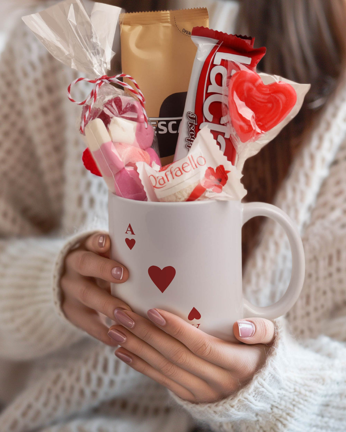 Red Deck Card - Ceramic Mug Coffee Gift Set - GOTShirts