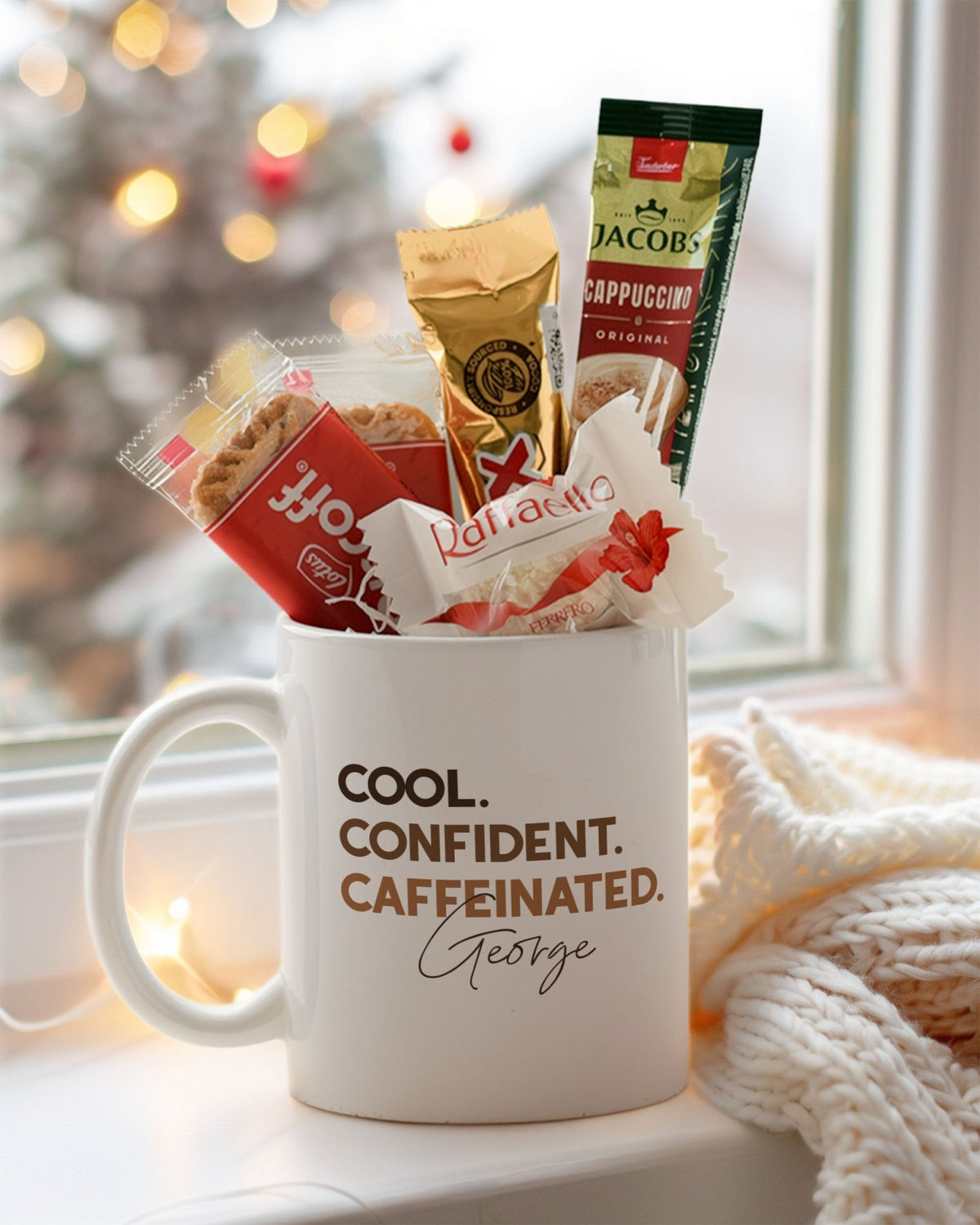 Cool Confident Caffeinated - Ceramic Mug Coffee Gift Set - GOTShirts