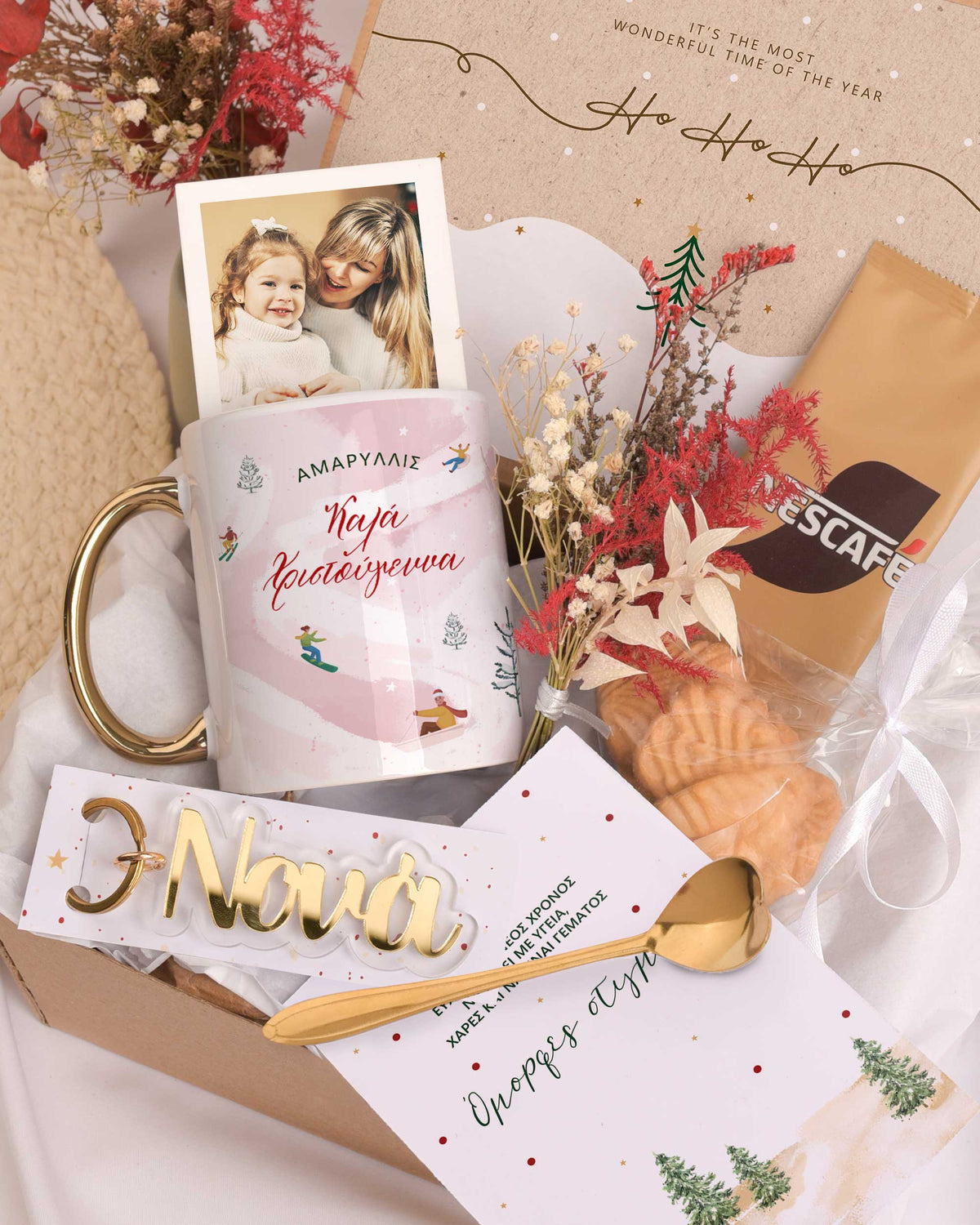 Pink Snowboard - Christmas Gold Gift Box - GOTShirts