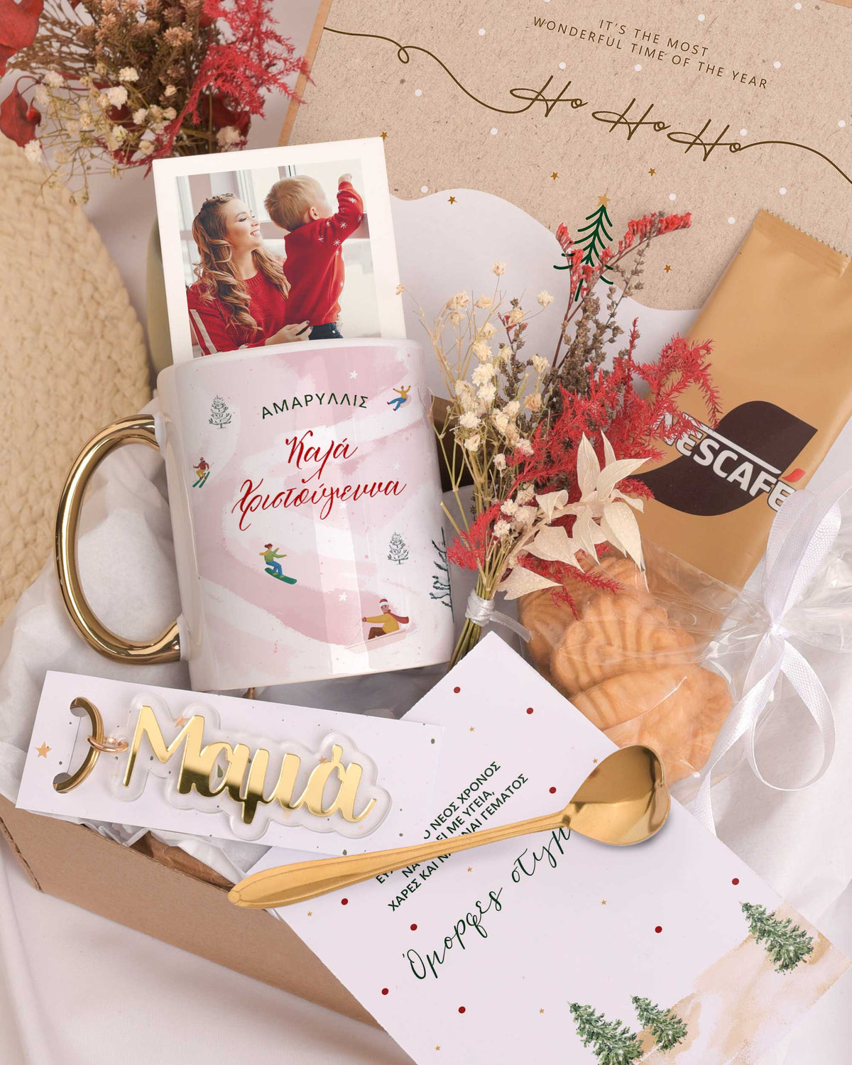 Pink Snowboard - Christmas Gold Gift Box - GOTShirts