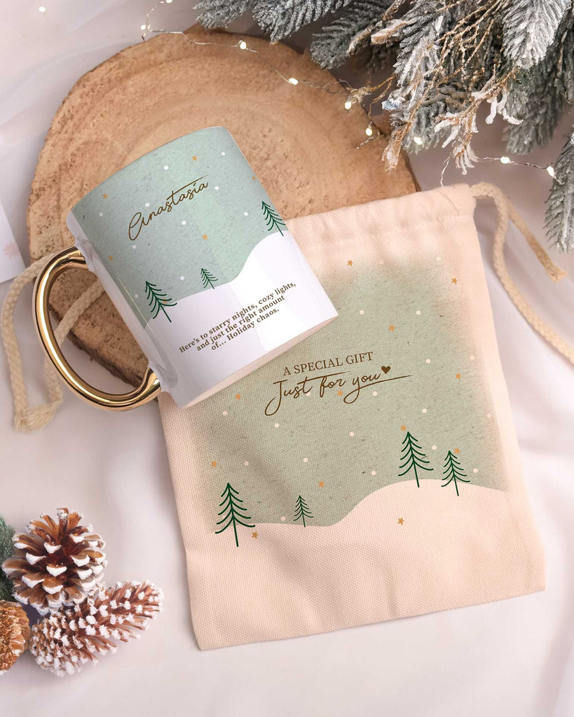 A Special Gift - Gold Handle Mug & Linen Pouch Set - GOTShirts