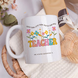 Teacher Flowers - Ceramic Mug 11oz & Coaster Gift Box - GOTShirts