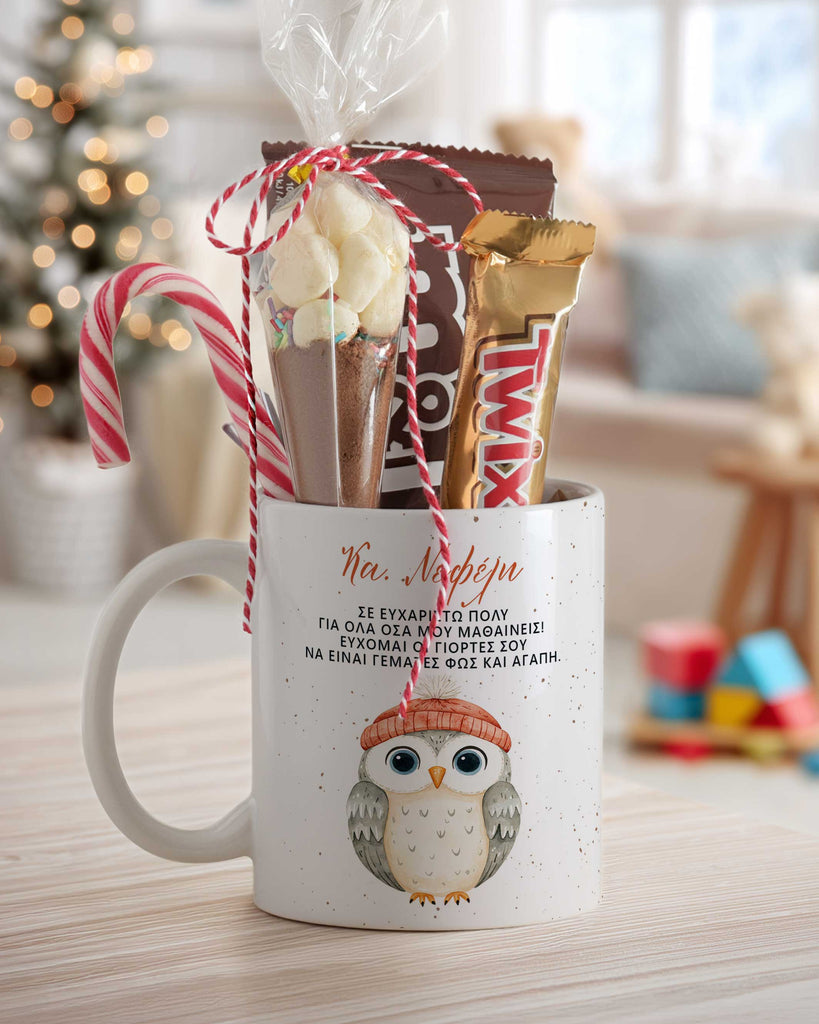 Teacher Owl - Ceramic Mug Hot Chocolate Gift Set - GOTShirts