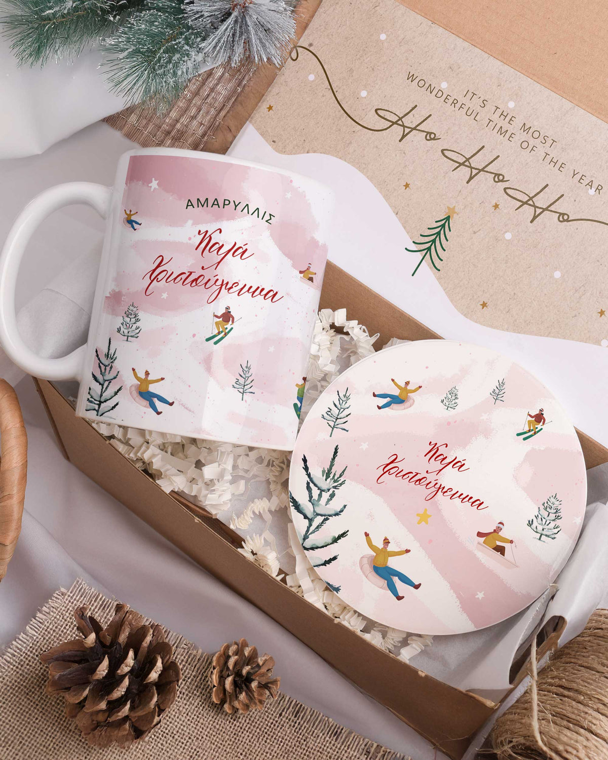 Snowboard - Ceramic Mug 11oz & Coaster Gift Box - GOTShirts
