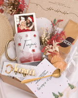 Red Watercolor Pattern - Christmas Gold Gift Box - GOTShirts