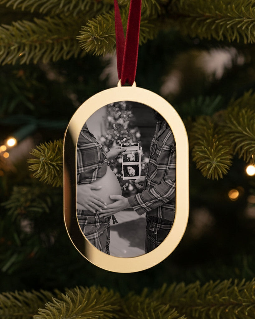 Pregnancy Reveal - Gold Keepsake Ornament - GOTShirts