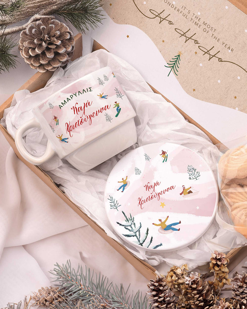 Pink Snowboard - Coffee Mug & Coaster Set - GOTShirts