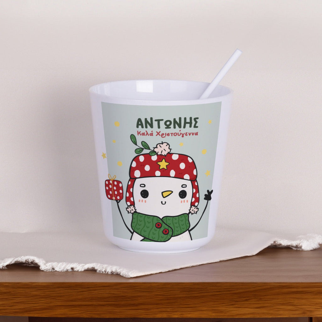 Plastic Kids Mug - Snowman - GOTShirts