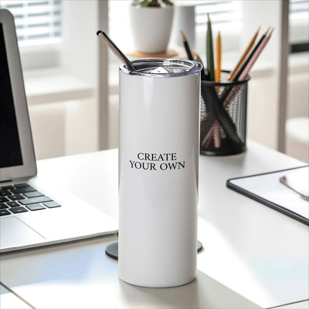 Stainless Steel Skinny Tumbler With Straw - GOTShirts