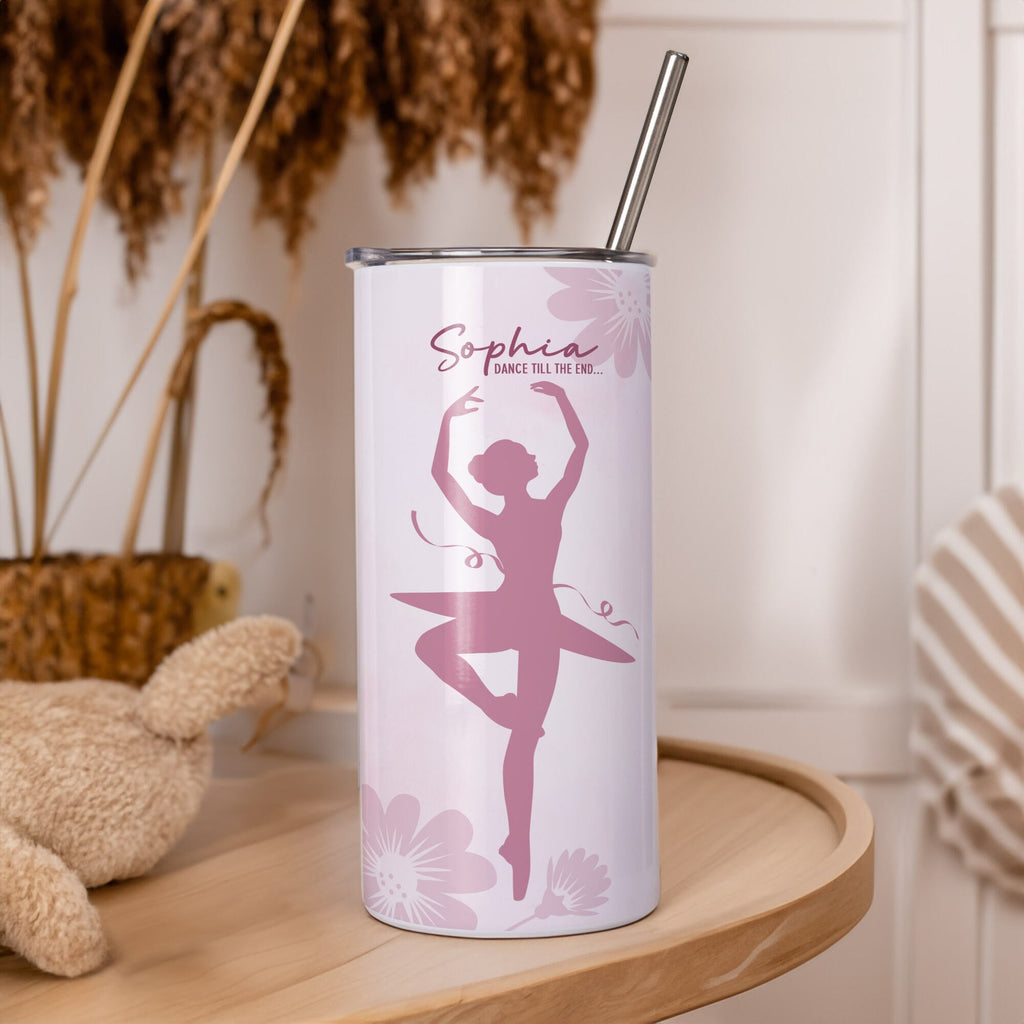 White Skinny Tumbler 16oz - Dance Till The End - GOTShirts