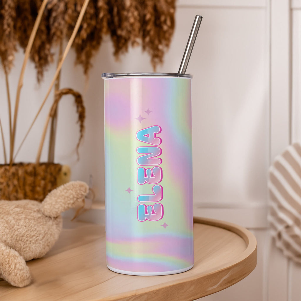White Skinny Tumbler 16oz - Gradient Beauty - GOTShirts