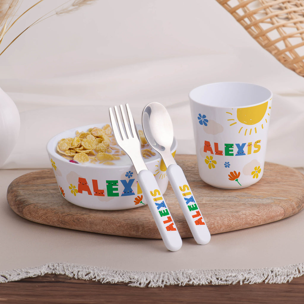 Little Treasures Mealtime Set - Smiley Colorful Letters