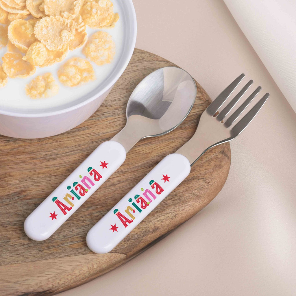 Kids Spoon/Fork Set - Christmas Letters - GOTShirts