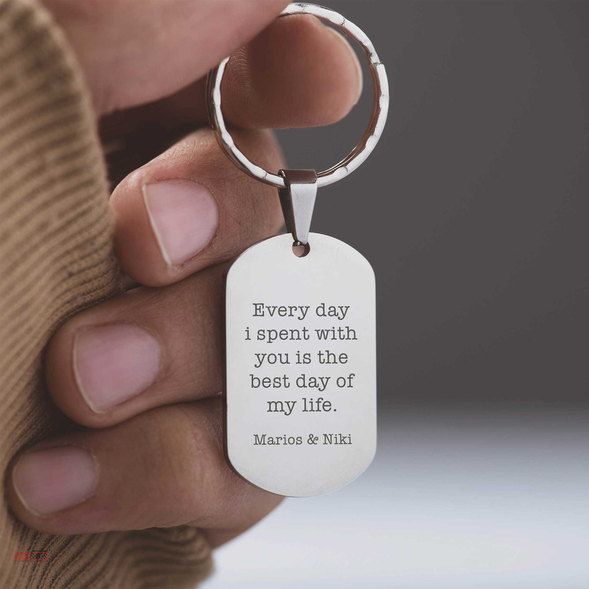 The Best Day Of My Life - Dog Tag Keyring (Engraved) - GOTShirts