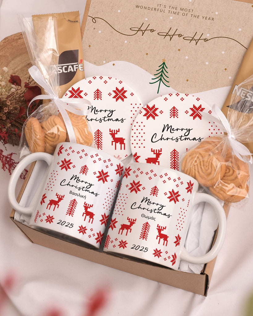 Christmas Pattern - Ceramic Mug 11oz & Coaster Gift Box - GOTShirts