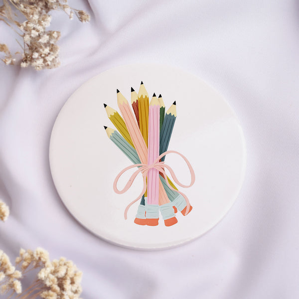 Pencil Bougette - Ceramic Mug 11oz & Coaster Gift Box - GOTShirts