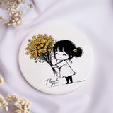 Yellow Flowers Teacher - Ceramic Mug 11oz & Coaster Gift Box - GOTShirts