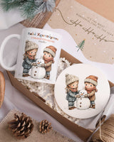 Merry Christmas Best Sister - Ceramic Mug 11oz & Coaster Gift Box - GOTShirts