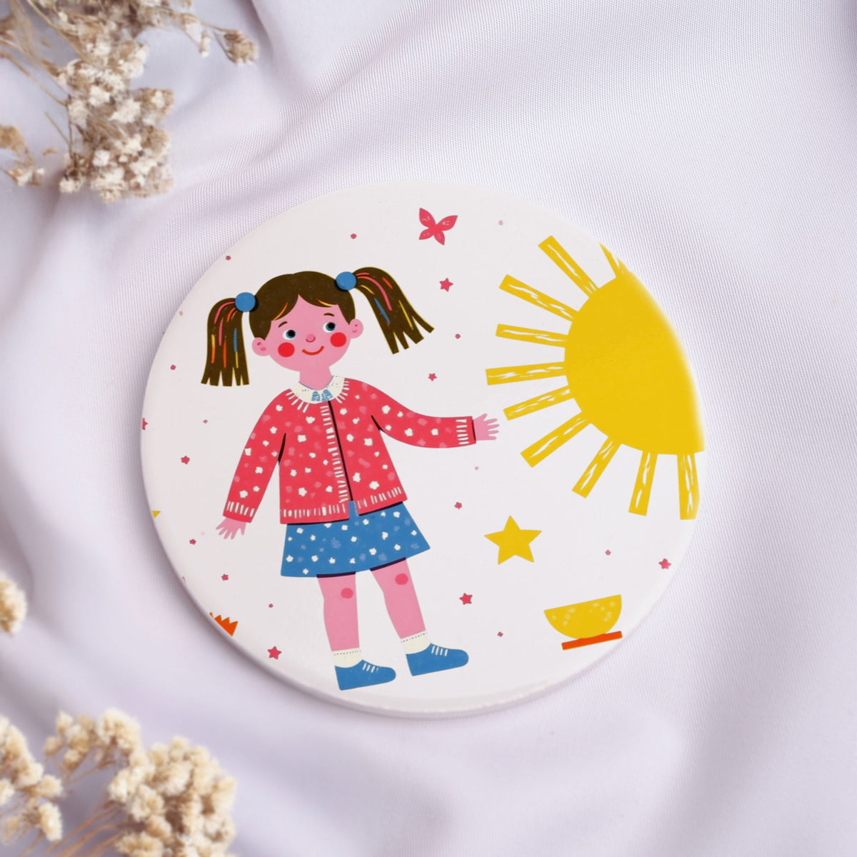 Cute Teacher And Sun - Ceramic Mug 11oz & Coaster Gift Box - GOTShirts