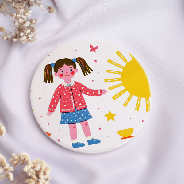 Cute Teacher And Sun - Ceramic Mug 11oz & Coaster Gift Box - GOTShirts